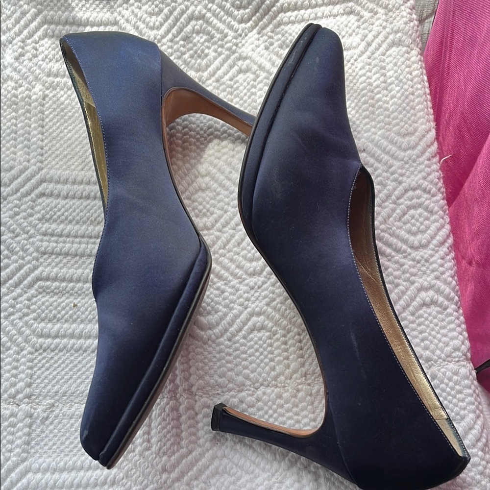 Elegant Navy Blue Women's Heels